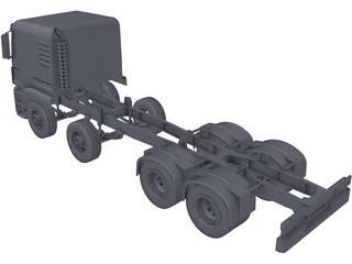 MAN TGS Truck 8x4 3D Model preview