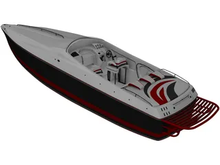 Speed Boat 3D Model preview