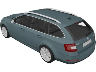 Skoda Octavia Combi (2017) 3D Model preview
