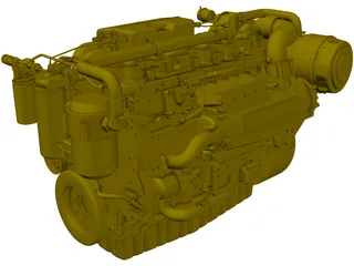 Cat C7 Engine 3D Model preview