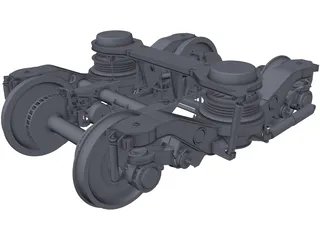 Train Bogie Y32 3D Model preview
