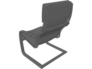 Poang Chair 3D Model preview
