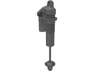 Ohlins TTX25 MkII Shock Absorber 267mm 3D Model preview