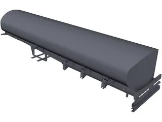 Tanker Semitrailer Frame 3D Model preview