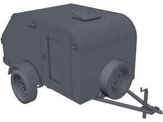 Teardrop Trailer 3D Model preview