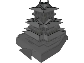 Chinese Castle 3D Model preview