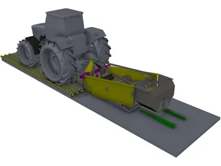 Onion Harvester 3D Model preview