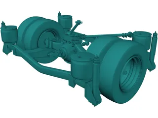 Rear Axle Low Floor Bus 3D Model preview