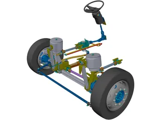 Front Axle Bus 3D Model preview