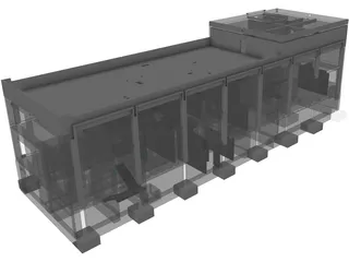 Train Station 3D Model preview