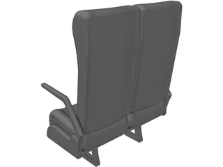 Luxury Bus Seats 3D Model preview