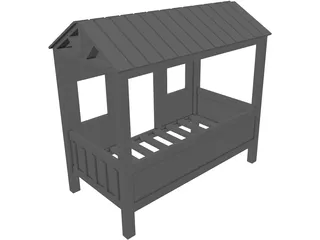 Cabin Bed 3D Model preview