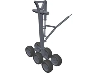 Boeing 777 Main Landing Gear 3D Model preview