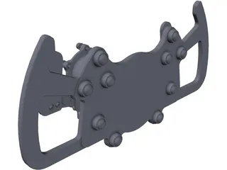 Steering Wheel DTM 3D Model preview