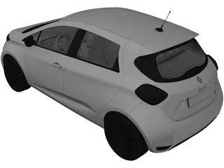 Renault Zoe (2012) 3D Model preview
