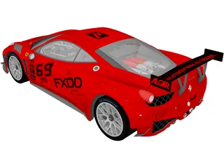 Ferrari 458 GT3 (2014) 3D Model preview