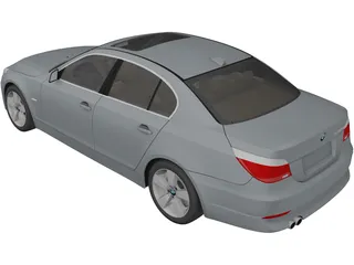 BMW 5-series E60 Sedan (2010) 3D Model preview