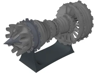 Jet Engine 3D Model preview