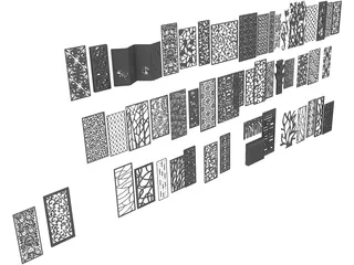 CNC Panels Collection 3D Model preview