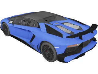 Lamborghini Aventador LP750-4 SV Roadster (2016) 3D Model preview