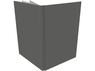 Open Thin Notebook 3D Model preview