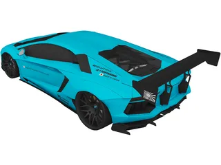 Lamborghini Aventador LB-Works 3D Model preview