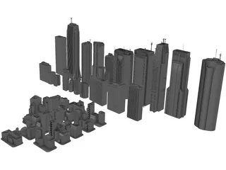 Tokyo Skyscraper Collection 3D Model preview