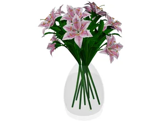 Lily Pink 3D Model preview