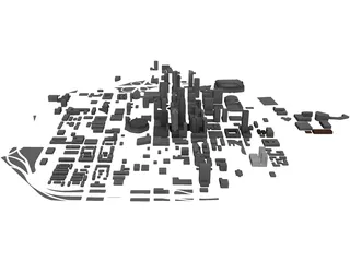 Charlotte Downtown 3D Model preview