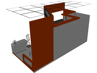 Exhibition Stand 3D Model preview