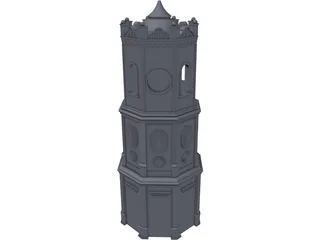 Meydan Saat Sari 3D Model preview