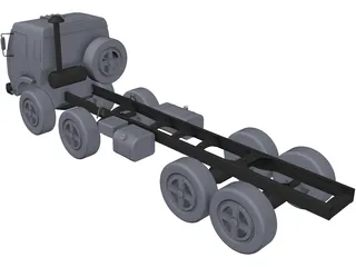 Kamaz 63501 8x8 Military Truck 3D Model preview