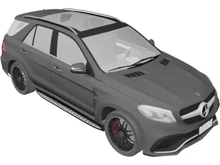 Mercedes-AMG GLE 63 S 4MATIC (2016) 3D Model preview