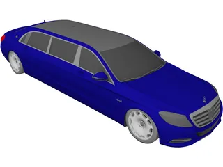 Mercedes-Maybach S600 Pullman 3D Model preview