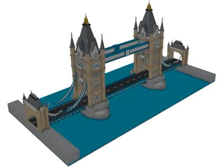London Tower Bridge 3D Model preview