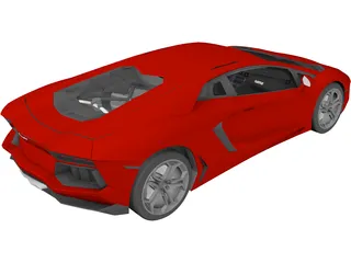 Lamborghini Aventador 3D Model preview