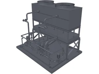 Cooling Water Module 3D Model preview
