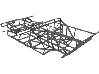 Lamborghini Diablo Frame 3D Model preview