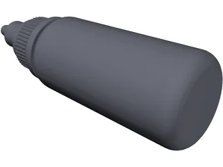 Tattoo Ink Bottle 3D Model preview