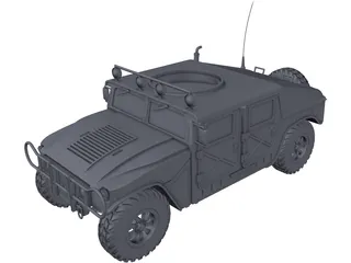 M1151 HMMWV Hummer 3D Model preview