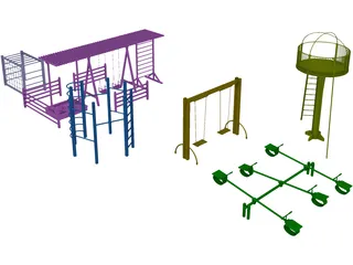 Children Playground 3D Model preview