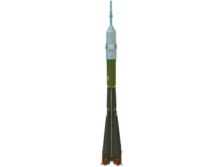 Soyuz-U Rocket Launcher 3D Model preview
