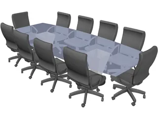 Conference Table 3D Model preview