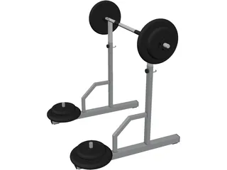 Barbell Gym 3D Model preview