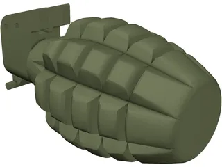 Pineapple Mk2 Grenade 3D Model preview