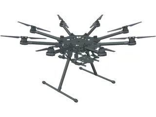 DJI S1000 Spreading Wings 3D Model preview