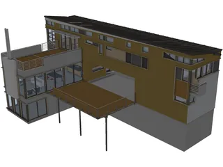 Modern Dwelling 3D Model preview