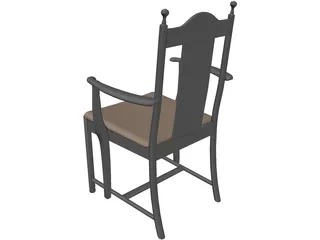 Chair Diner 3D Model preview