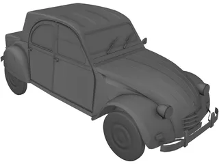 Citroen 2CV AZAM (1969) 3D Model preview