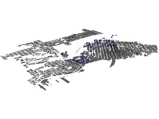 Vancouver City Downtown (Canada) 3D Model preview